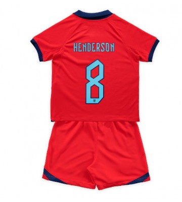 England Jordan Henderson #8 Borta Kläder Barn VM 2022 Kortärmad (+ Korta byxor)